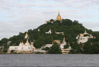 Sagaing Division - Sagaing hills from Ayeyarwaddy river